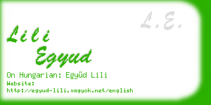 lili egyud business card